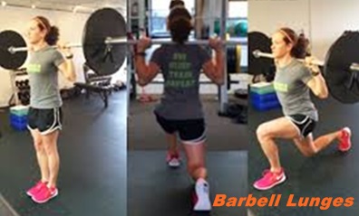 Barbell lunges