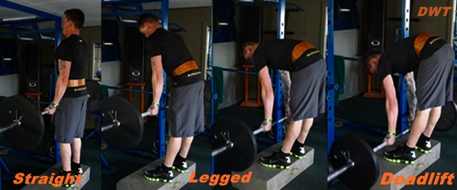 Stiff legged deadlifts