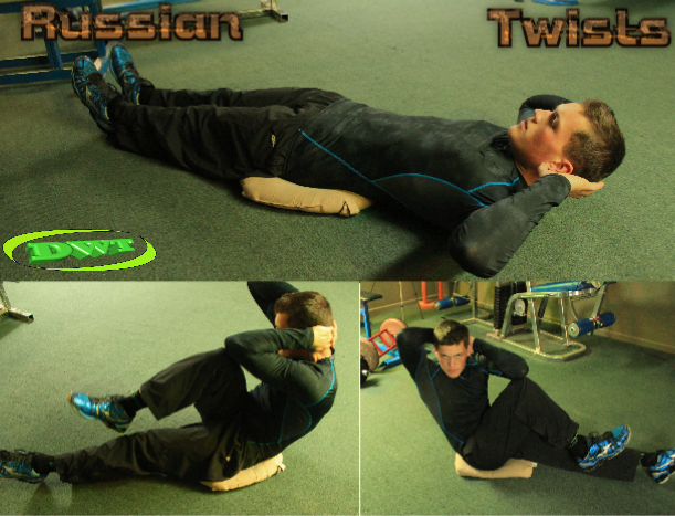 Russian twists AB exercise