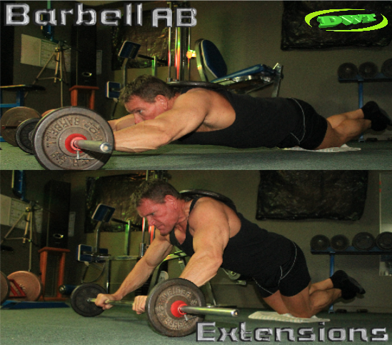 AB barbell roll-outs