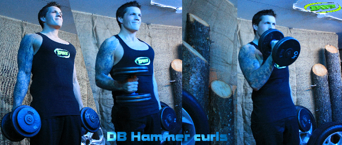 Standing hammer curls