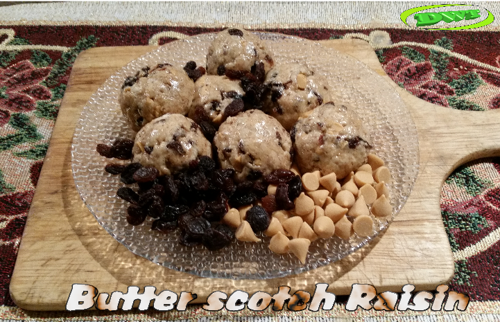 butterscotch raisin protein ball