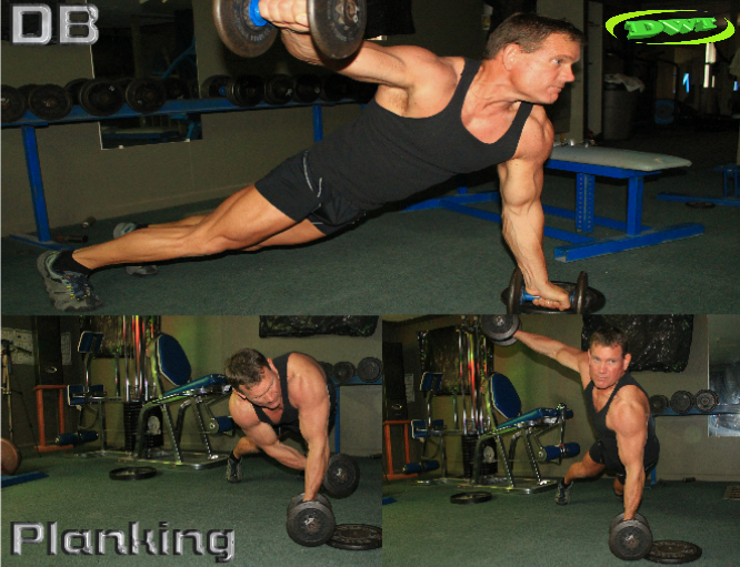 Dumbbell planking exercise