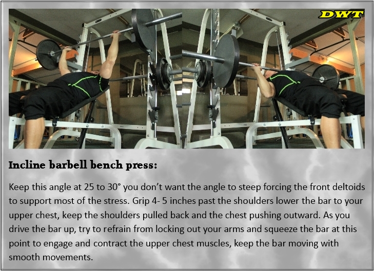 Incline barbell press