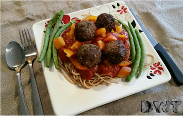 Spaghetti and meatballs