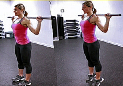 Barbell calf raises