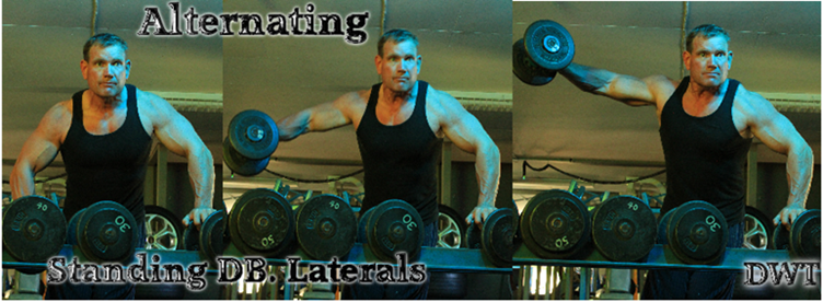 Alternating dumbbell laterals