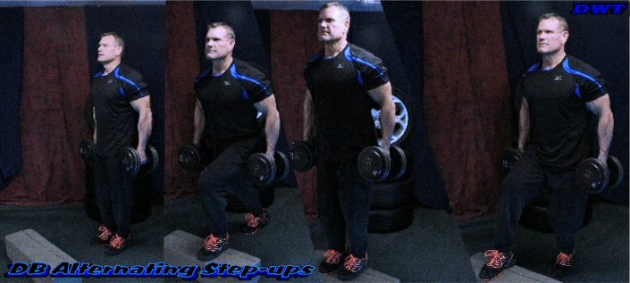 Alternating Dumbbell Step-ups