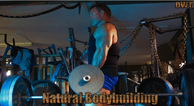 Natural bodybuilding EZ bar arm curls