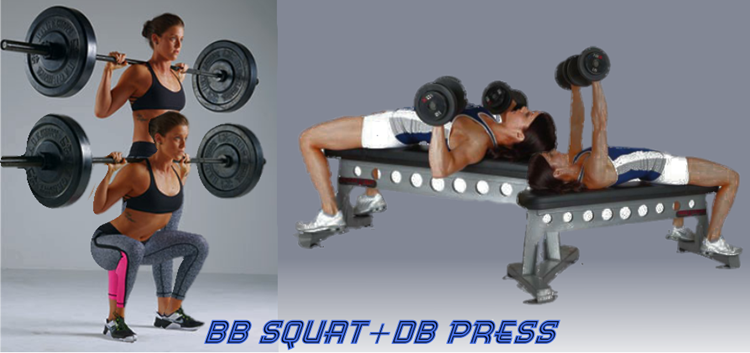Female squat + press