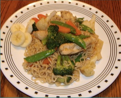 Chicken noodle stir fry