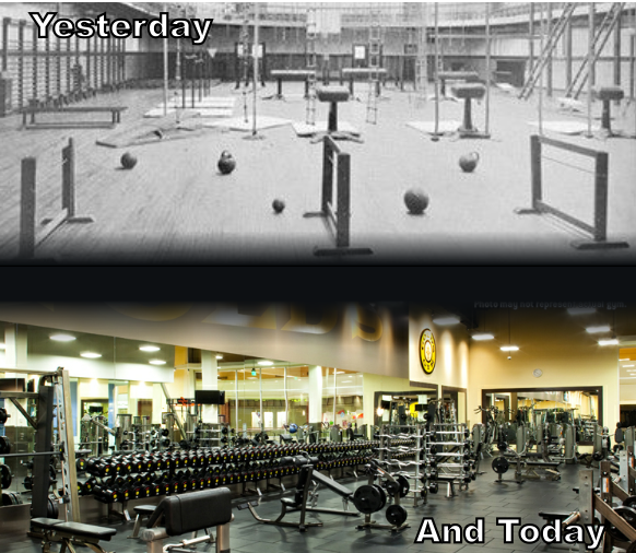 Gyms of yesterday and today